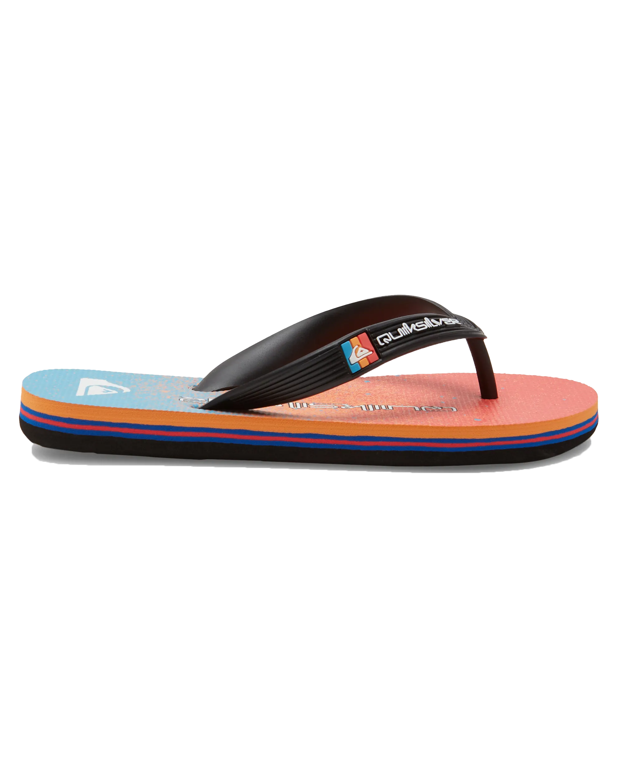 Boys Molokai Art II Flip Flops in Blue, Blue & Orange