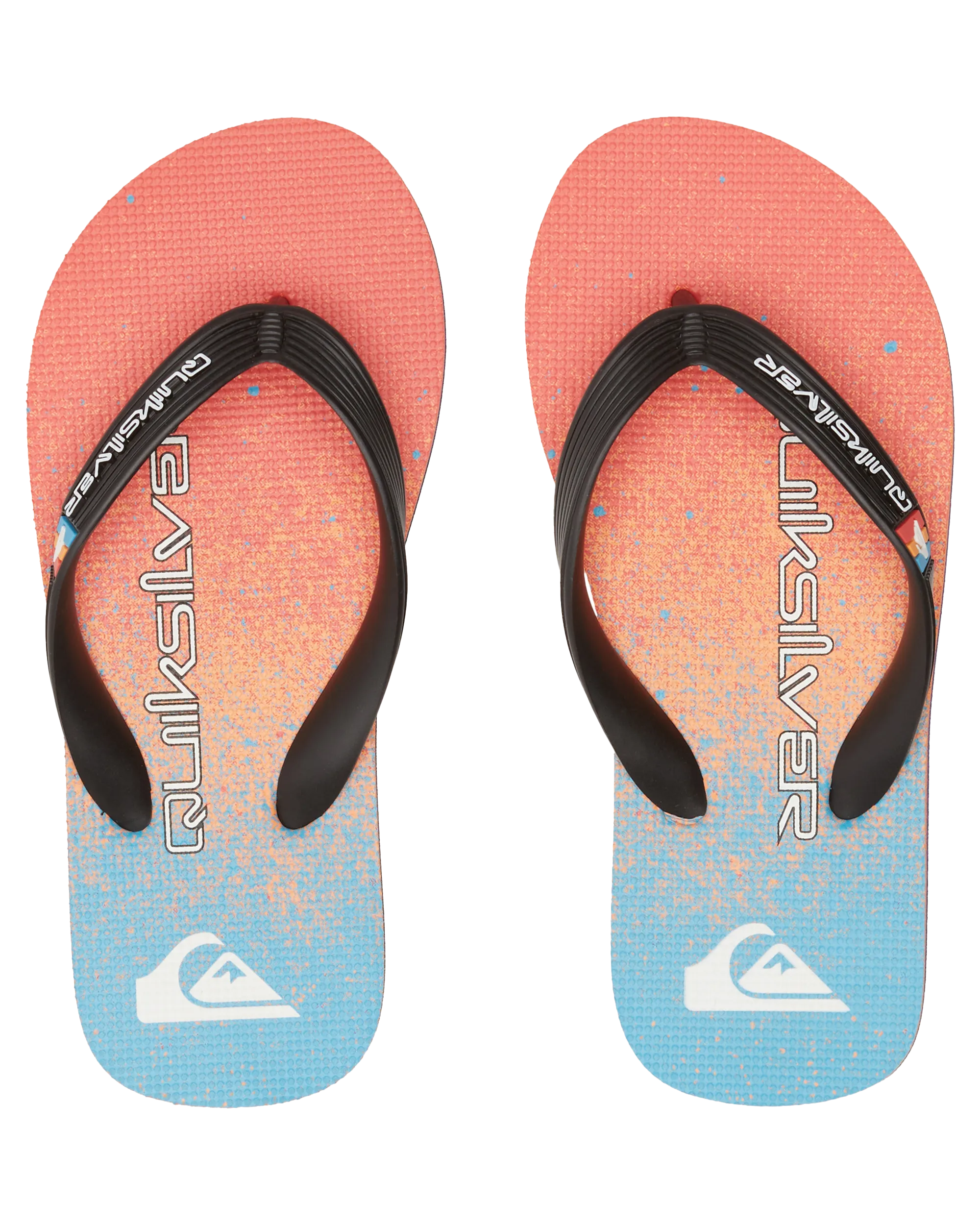 Boys Molokai Art II Flip Flops in Blue, Blue & Orange