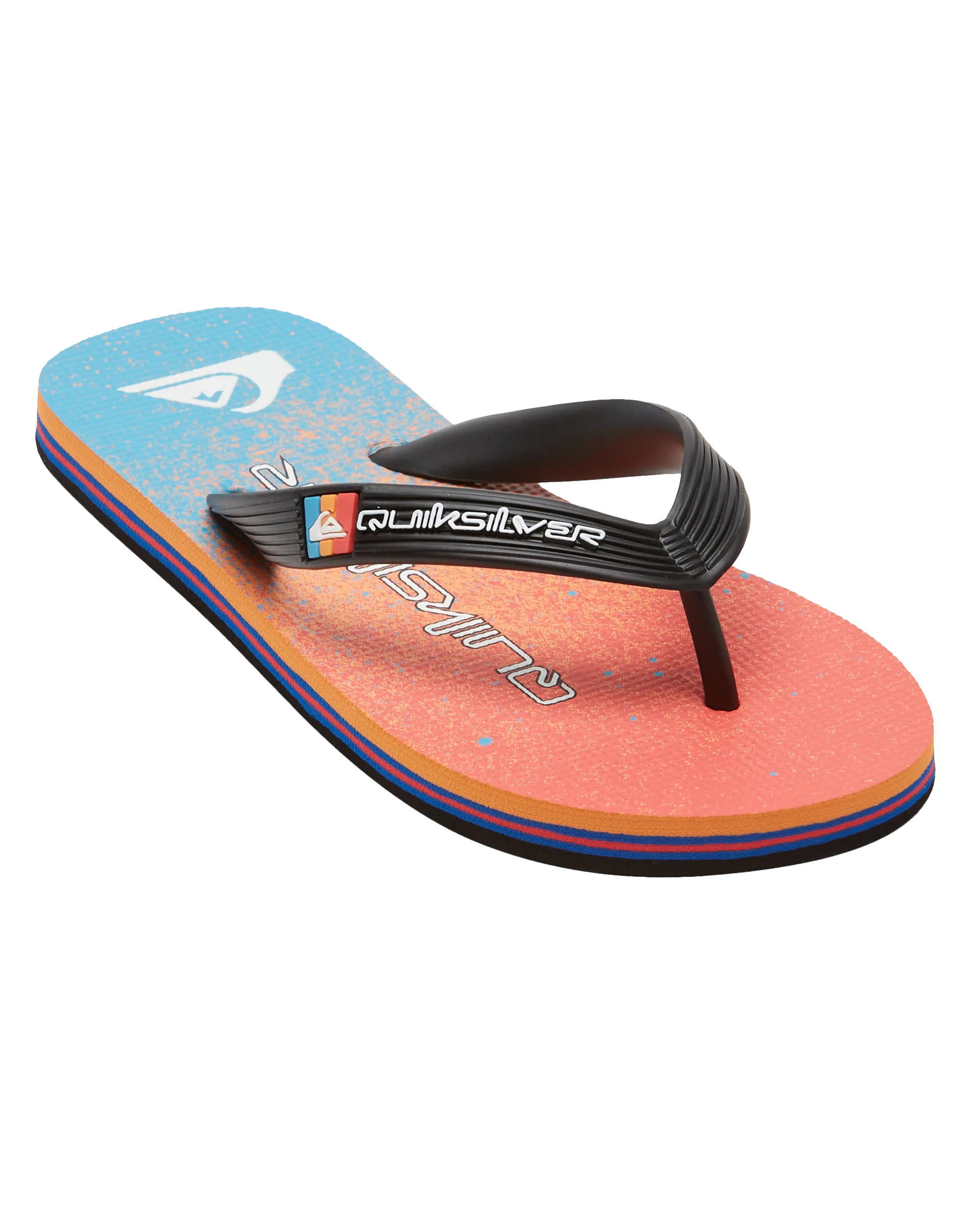 Boys Molokai Art II Flip Flops in Blue, Blue & Orange