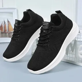 Breathable Lace-Up Sneakers for Women