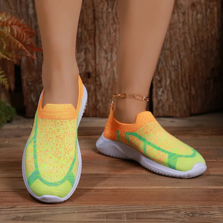 Breathable Mesh Round Toe Sneakers