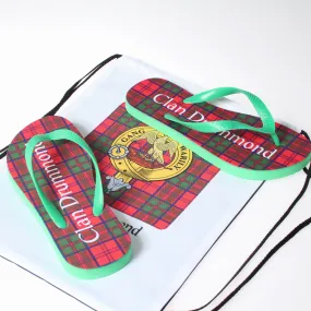 Drummond Tartan Flip Flops With Matching Bag