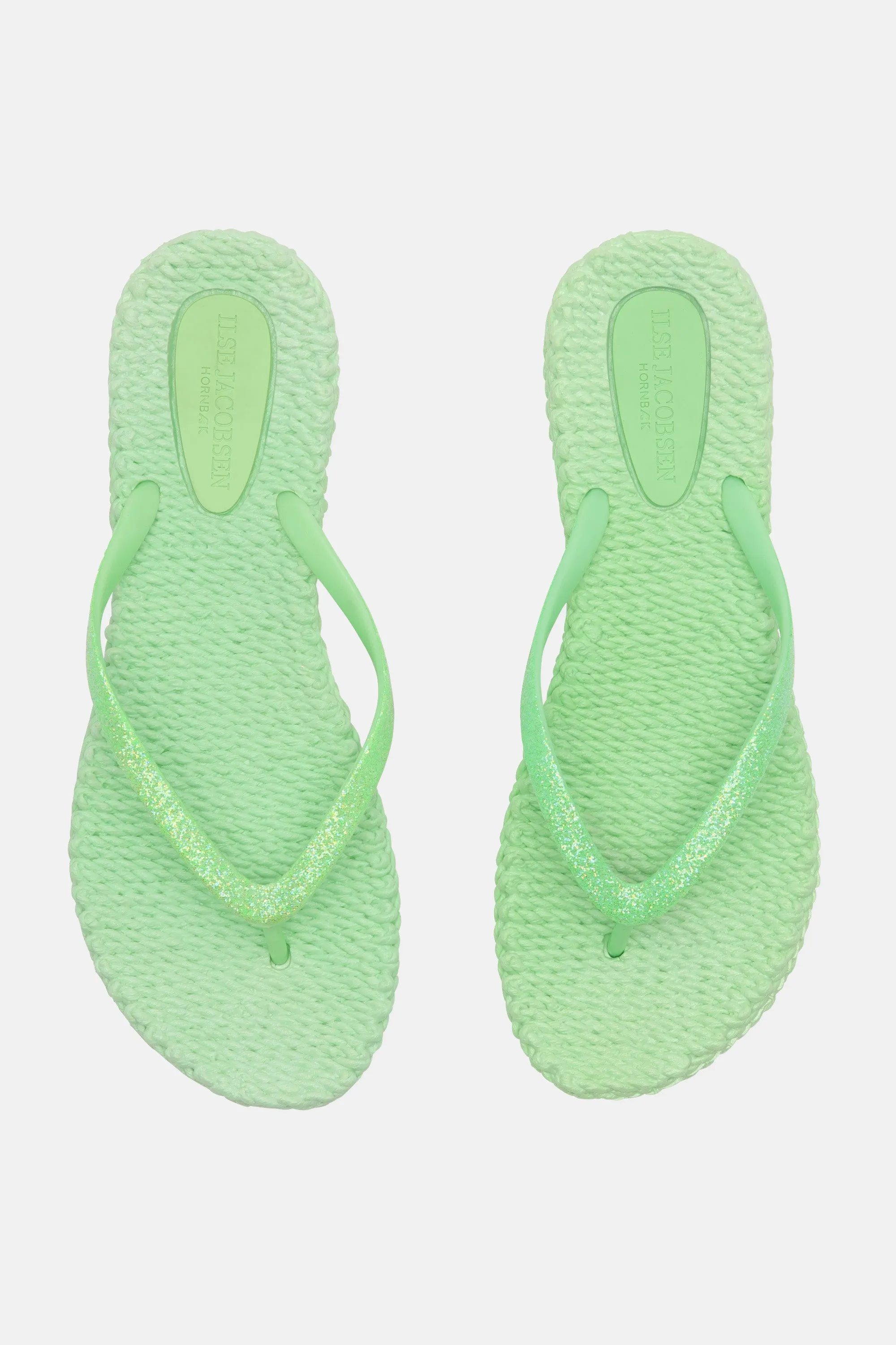 Flip Flop With Glitter - Bright Green