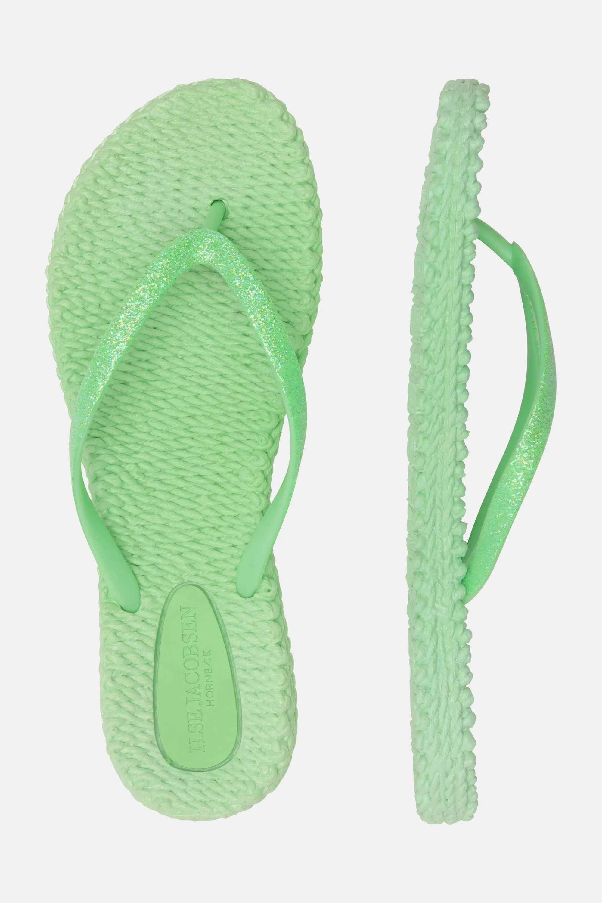 Flip Flop With Glitter - Bright Green