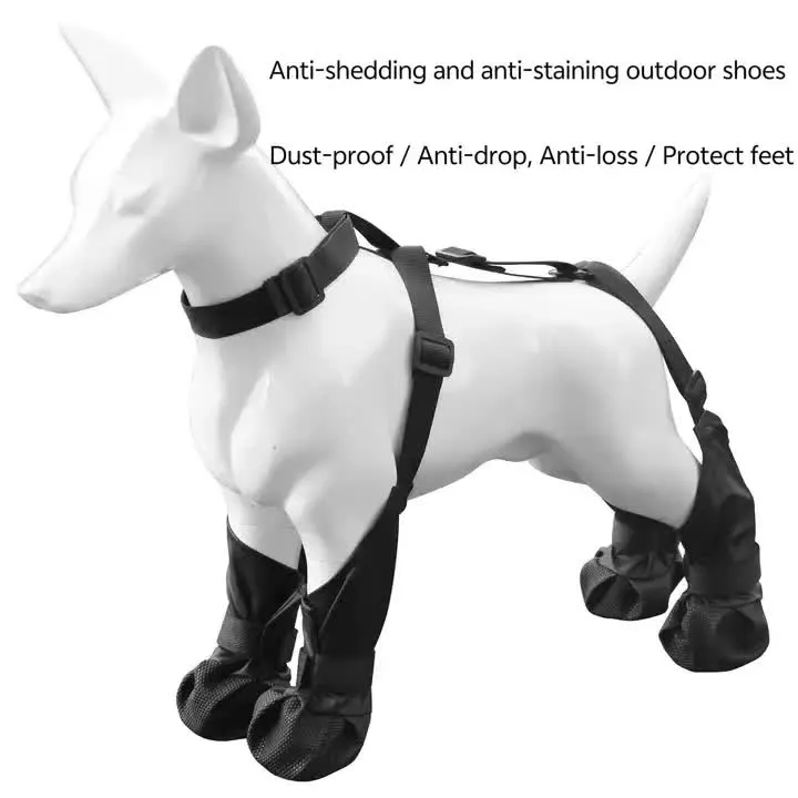 L Waterproof Non-Slip Dog Shoes – All-Season Dog Boots for Protection, Anti-Slip Pet Footwear, Durable and Comfortable