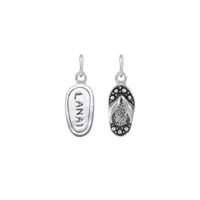 Lanai Island Silver Flip Flops Charm