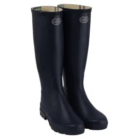 Le Chameau Iris Jersey Lined Ladies Wellington Boots - Noir