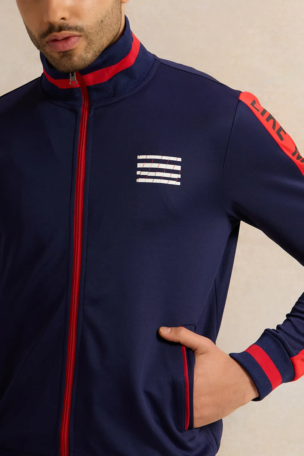 Men Navy Active Sweatshirt