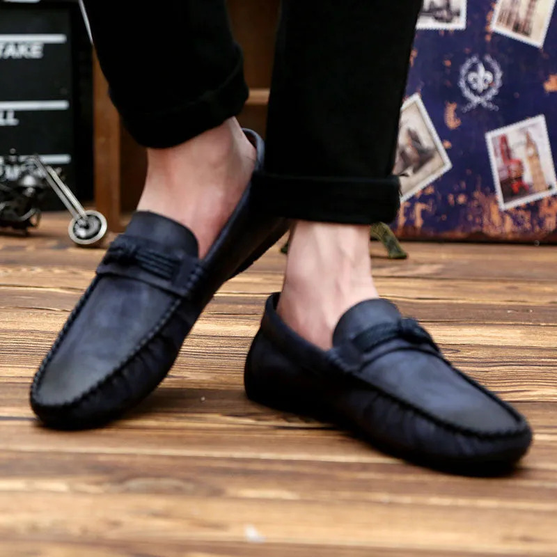 Men's Summer Casual Leather Breathable Shoes