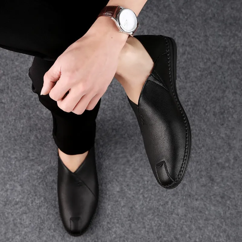 Men's Summer/Spring Casual Breathable Leather Loafers