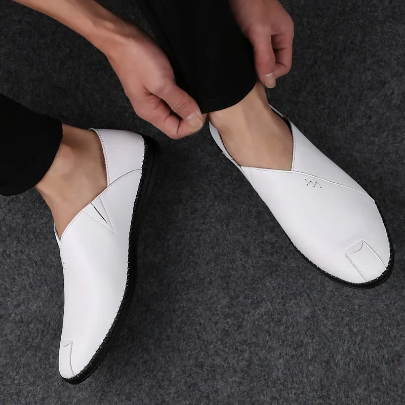 Men's Summer/Spring Casual Breathable Leather Loafers