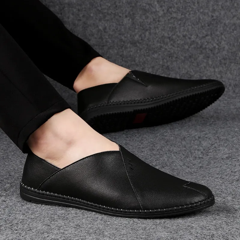 Men's Summer/Spring Casual Breathable Leather Loafers