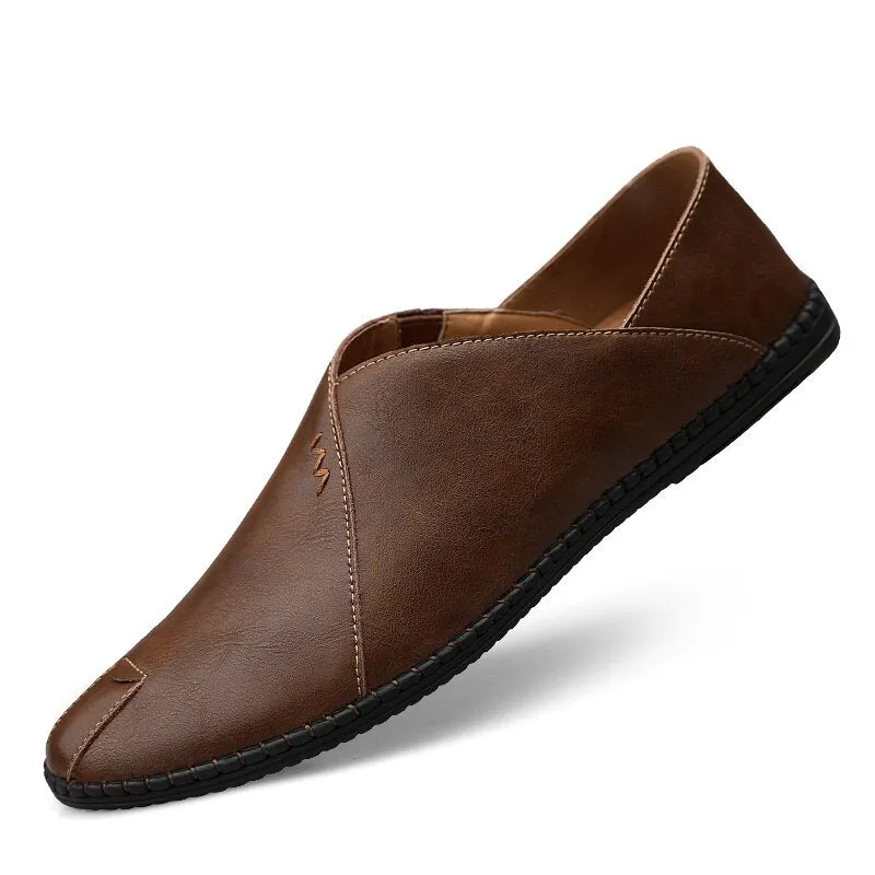 Men's Summer/Spring Casual Breathable Leather Loafers