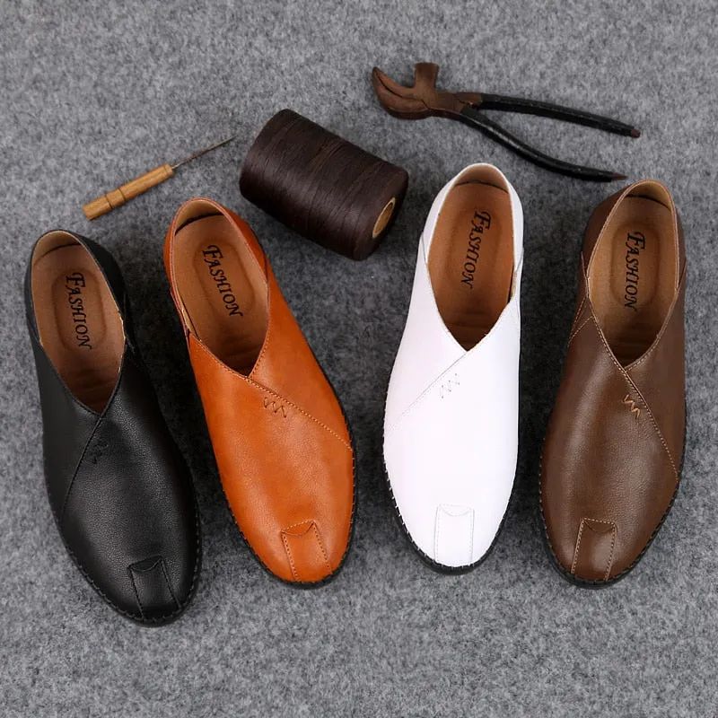 Men's Summer/Spring Casual Breathable Leather Loafers