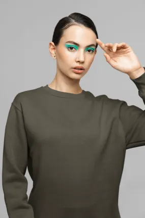 Olive Green Sweatshirt for women