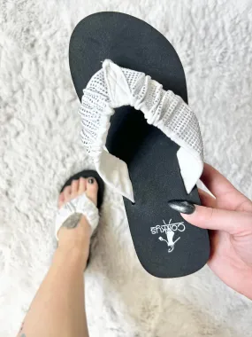 RESTOCK: White Bauble Flip Flops