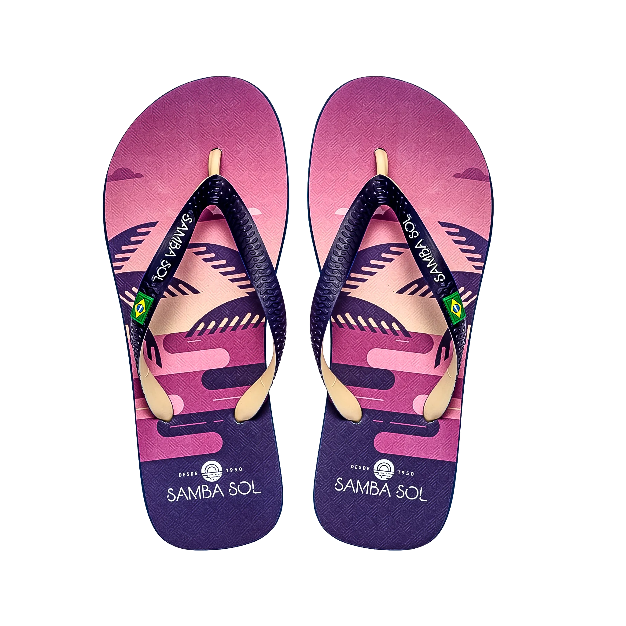 Samba Sol Men's Beach Collection Flip Flops - Copacabana