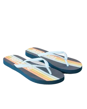 Surf Revival Bloom Flip Flops in Navy