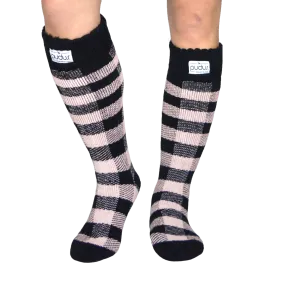 Tall Boot Socks - Blush Lumberjack